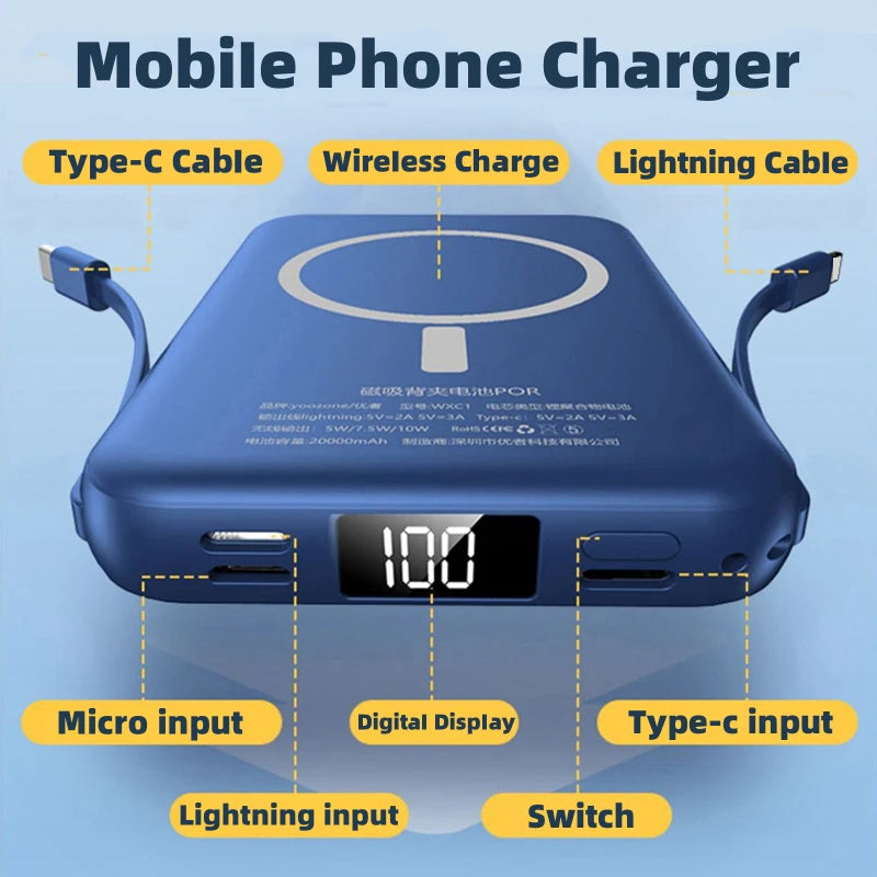 ELVE Magnetische Powerbank 20000 mAh